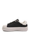 Siyah Beyaz Bağcıklı Unisex Spor Ayakkabı BNI-12152 G