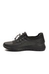 Black Rubber Laced Light Flexible Womens Casual Shoes 293120 Z