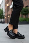 Black Skin Thick Sole Womens Casual Shoes 572453 Z