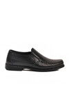 Black Genuine Leather Mens Casual Shoes 3607 M