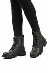 Black Floater Polar Fleece Non-Slip Sole Womens Boots 23008 Z