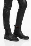 Black Floater Fur Non-Slip Easy-To-Wear Elastic Womens Boots PC-55086 Z