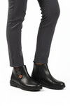 Black Genuine Leather Anatomical Non-Slip Sole Womens Boots Z406 Z