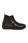 Black Genuine Leather Anatomical Non-Slip Sole Womens Boots Z406 Z