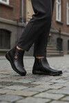 Black Genuine Leather Anatomical Non-Slip Sole Womens Boots Z406 Z