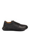 Black Lace-Up Leather Gel Sole Anatomic Mens Casual Shoes 315 M