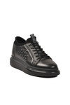 Black Genuine Leather Mens Casual Shoes 6410 M