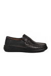 Black Genuine Leather Mens Casual Shoes DSN 2030 M