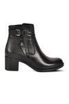 Black Genuine Leather Womens Boots 1779011K Z