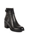 Black Genuine Leather Womens Boots 1779011K Z