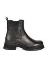 Black Genuine Leather Womens Boots with Polar Fleece Inside 2452706K Z