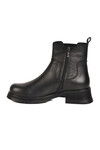 Black Genuine Leather Womens Boots with Polar Fleece Inside 2452706K Z