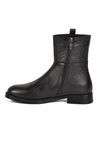 Black Genuine Leather Womens Boots with Polar Fleece Inside 2552701K Z