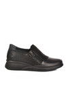 Black Genuine Leather Orthopedic Womens Casual Shoes 3515 Z