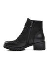 Black Nubuck Genuine Leather Non-Slip Fleece Inside Womens Boots 3312K Z