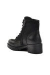 Black Nubuck Genuine Leather Non-Slip Fleece Inside Womens Boots 3312K Z