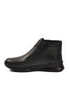 Black Genuine Leather Zippered Non-Slip Sole Womens Boots 2004 Z