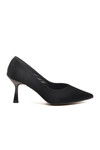 Black Short Thin Heeled Womens Evening Shoes 357190 Z