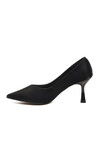 Black Short Thin Heeled Womens Evening Shoes 357190 Z