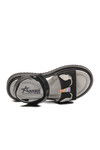 Black Glittery Velcro Orthopedic Girls Sandals 25T105 P