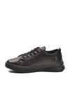 Black Lace-Up Light Leather Womens Sneakers 201 G