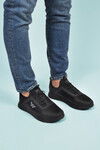 Black Lock Lace-Up Lightweight Flexible Mens Sneakers Apollo 166 M