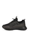 Black Lightweight Flexible Lock Lace-Up Unisex Sneakers Nans 6006 G