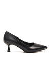 Black Thin Short Heeled Womens Evening Shoes 357171 Z