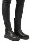 Black Flexible Long Ankle with Polar Fleece Inside Non-Slip Sole Womens Boots 23012 Z