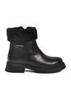 Black Polar Fleece Non-Slip Sole Cold Resistant Womens Boots PC-55268 Z