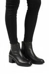 Black Fur Lined Zippered Non-Slip Sole Womens Boots PC-55270 Z