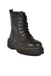 Black Lace-Up Zippered Fleece Womens Boots Terra 5000 Z