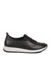 Black Rubber Laced Womens Casual Shoes 027 Z