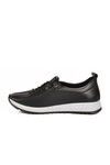 Black Rubber Laced Womens Casual Shoes 027 Z