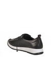 Black Rubber Laced Womens Casual Shoes 027 Z