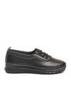 Black Rubber Laced Light Flexible Womens Casual Shoes 034 Z