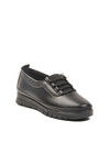 Black Rubber Laced Light Flexible Womens Casual Shoes 034 Z