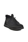 Black Rubber Laced Mens Sneaker 25K582 M