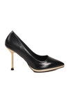 Black Thin Long Heeled Womens Evening Shoes 448205 Z