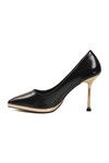 Black Thin Long Heeled Womens Evening Shoes 448205 Z