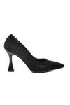 Black Thin Long Womens High Heel Evening Shoes 665127 Z