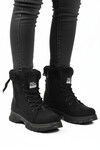 Black Emerald Fleece Lined Non-Slip Sole Zippered Womens Boots 24072 Z