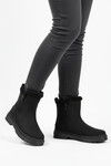 Black Emerald Polar Fleece Zippered Non-Slip Sole Womens Boots 23003 Z