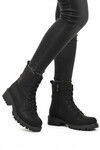 Black Emerald Polar Fleece Non-Slip Sole Womens Boots 23008 Z