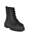 Black Emerald Lace-Up Zippered Fleece Womens Boots Terra 5000 Z