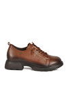 Tan Genuine Leather Womens Casual Shoes 2553801K Z