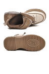 Beige Lace-Up Zippered Womens Boots 24K310-13 Z