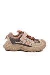 Bej Cırtlı Kaymaz Hafif Esnek Erkek Çocuk Spor Ayakkabı 22676 F