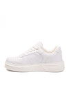 Beyaz Bağcıklı Cilt Hafif Unisex Sneaker Aper 049 G