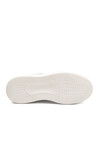 Beyaz Bağcıklı Cilt Hafif Unisex Sneaker Aper 049 G